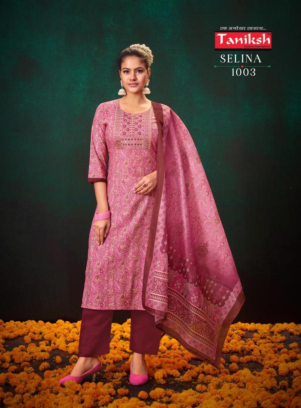 Taniksh Selina Vol 01 Muslin Printed Kurti Bottom With Dupatta